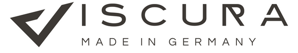 Viscura logo featuring 'Made in Germany' tagline, showcasing a modern design.