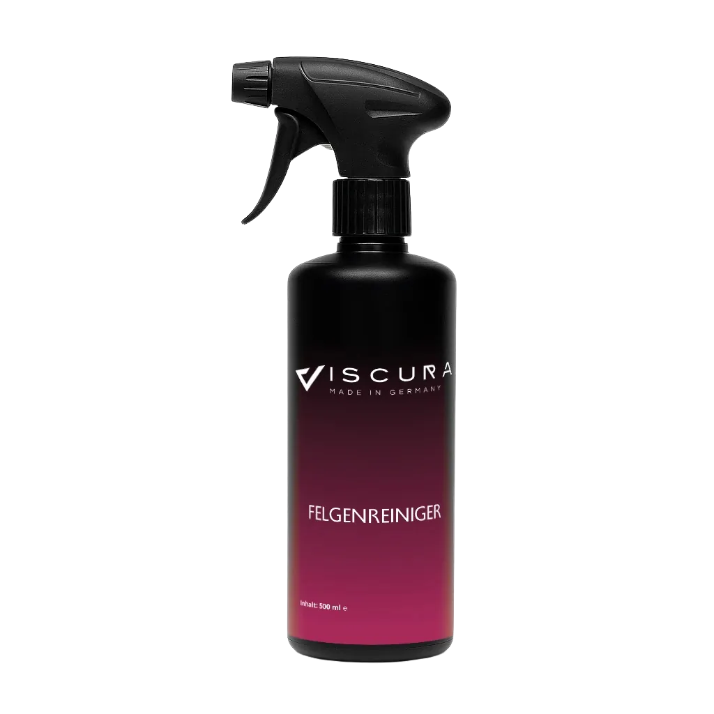 VISCURA Felgenreiniger 500ml Sprayflasche für effektive Autopflege, pH-neutral und säurefrei.