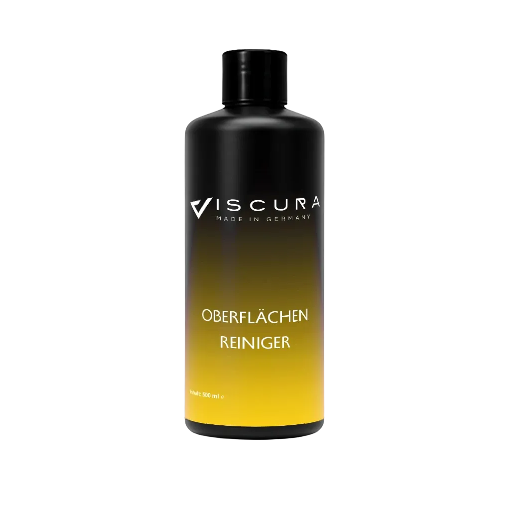 Viscura Oberflächenreiniger für streifenfreie Autopflege und Felgenreinigung, 500 ml Flasche.