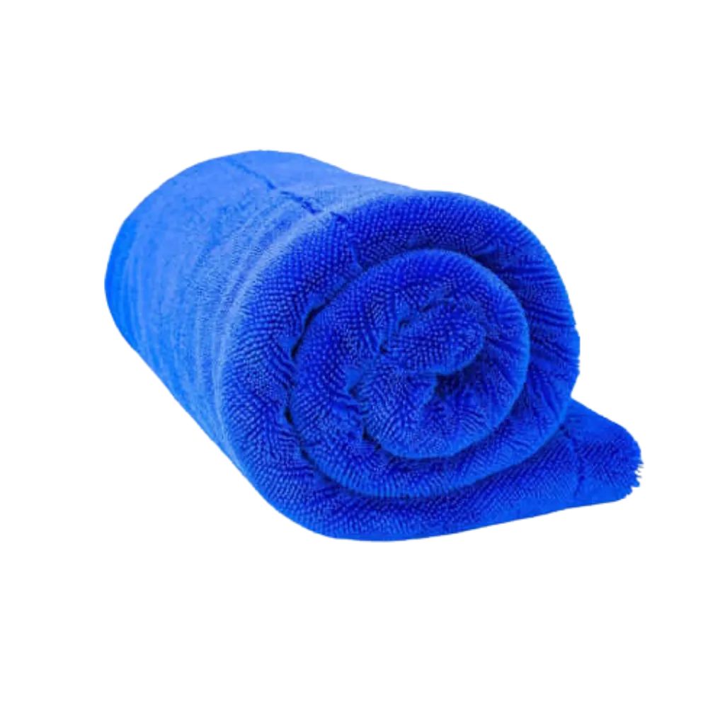 VISCURA Trockentuch MAX in Blau, 1600 GSM Mikrofaser, ideal für streifenfreies Trocknen von Lack und Glas.