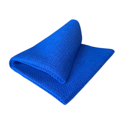 VISCURA Waffeltuch in Blau – Premium-Mikrofaser für streifenfreie Reinigung und hohe Saugkraft.