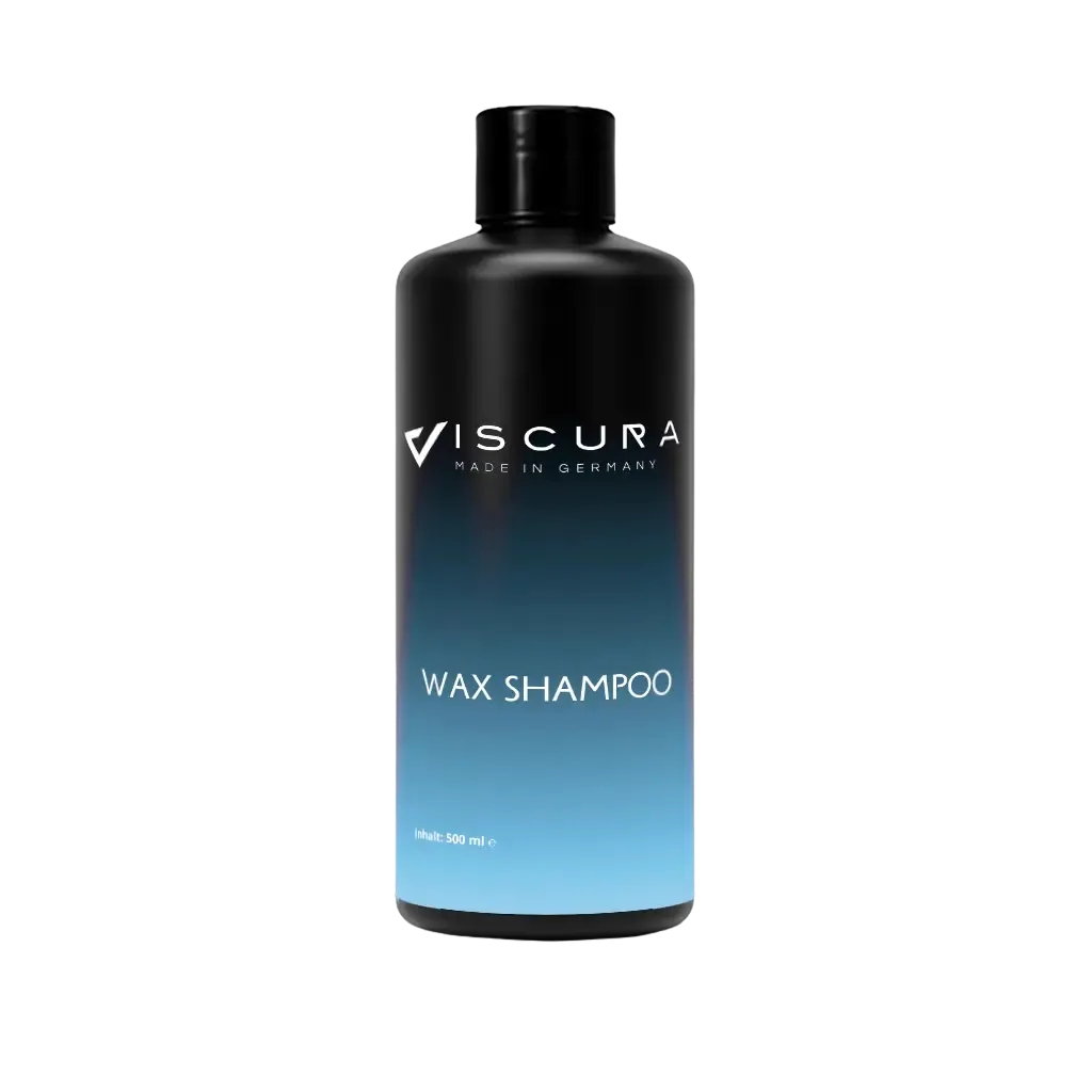 VISCURA Wax Shampoo bottle, 500ml, for effective car cleaning and protection, ideal for auto care and wheel cleaning.
