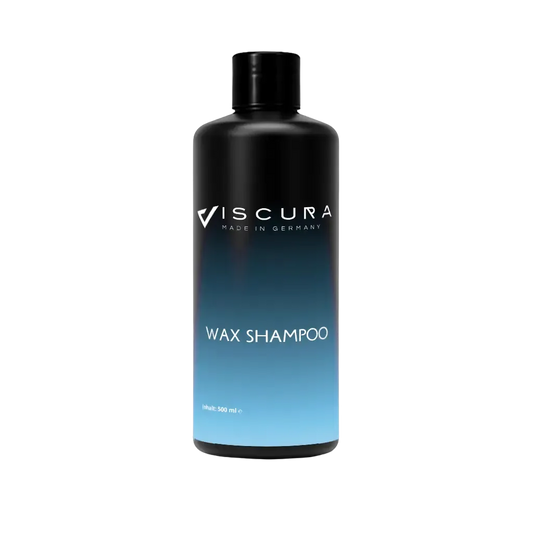VISCURA Wax Shampoo bottle, 500ml, for effective car cleaning and protection, ideal for auto care and wheel cleaning.